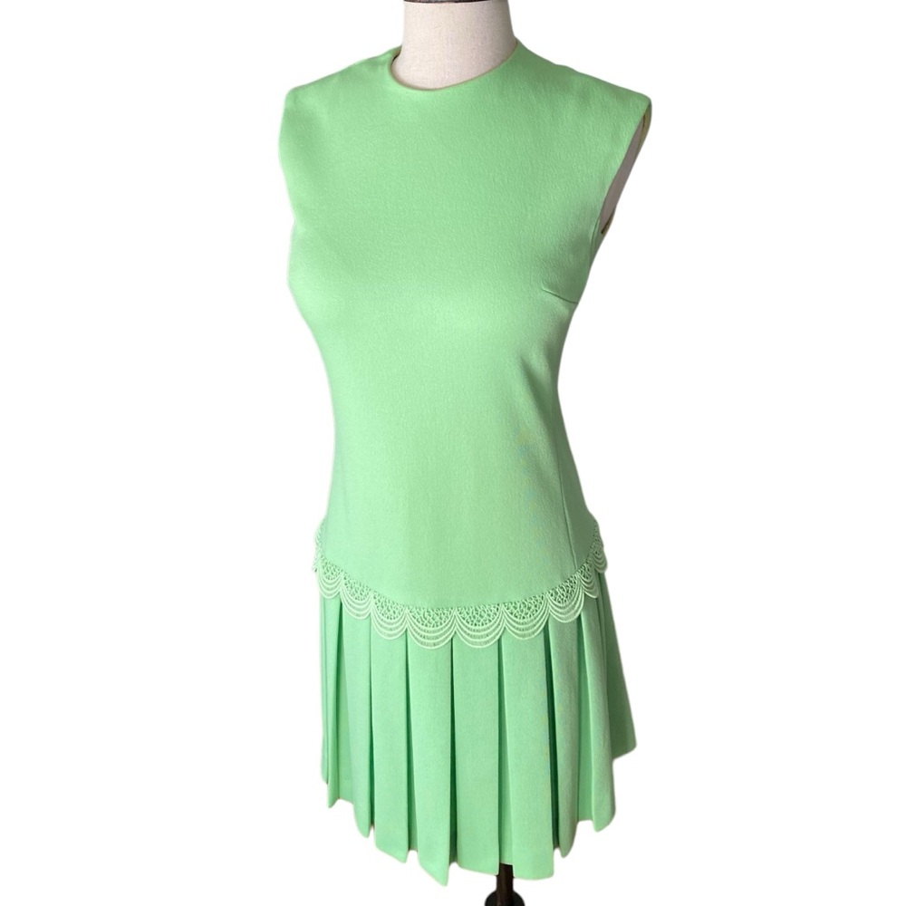 60’s Ivan Frederic’s of California MOD Lime Green Scooter Dress size S